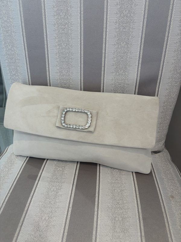 Le Babe Polly Handbag Cream Suede