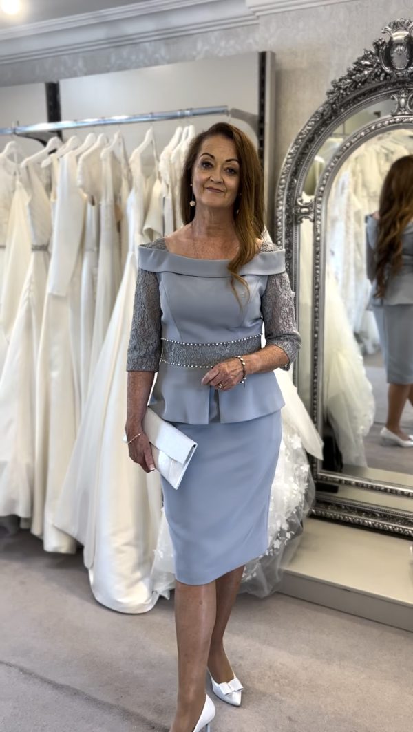 Couture Club – Grey Peplum