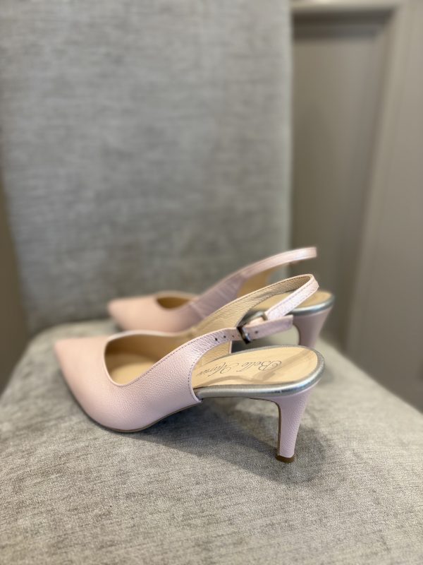 Belle Mariee Pink Leather Slingback