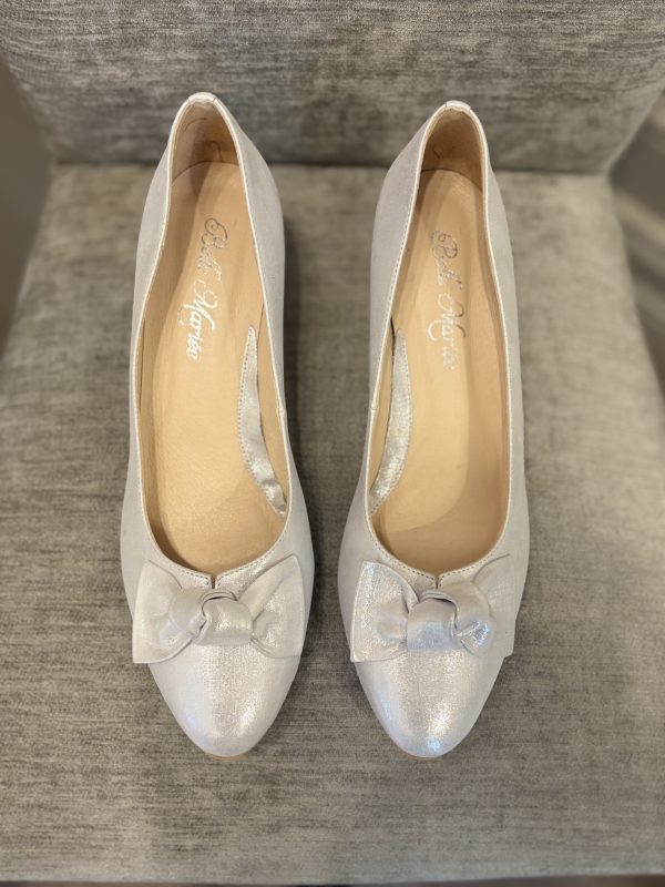 Belle Mariee Silver Block Heel
