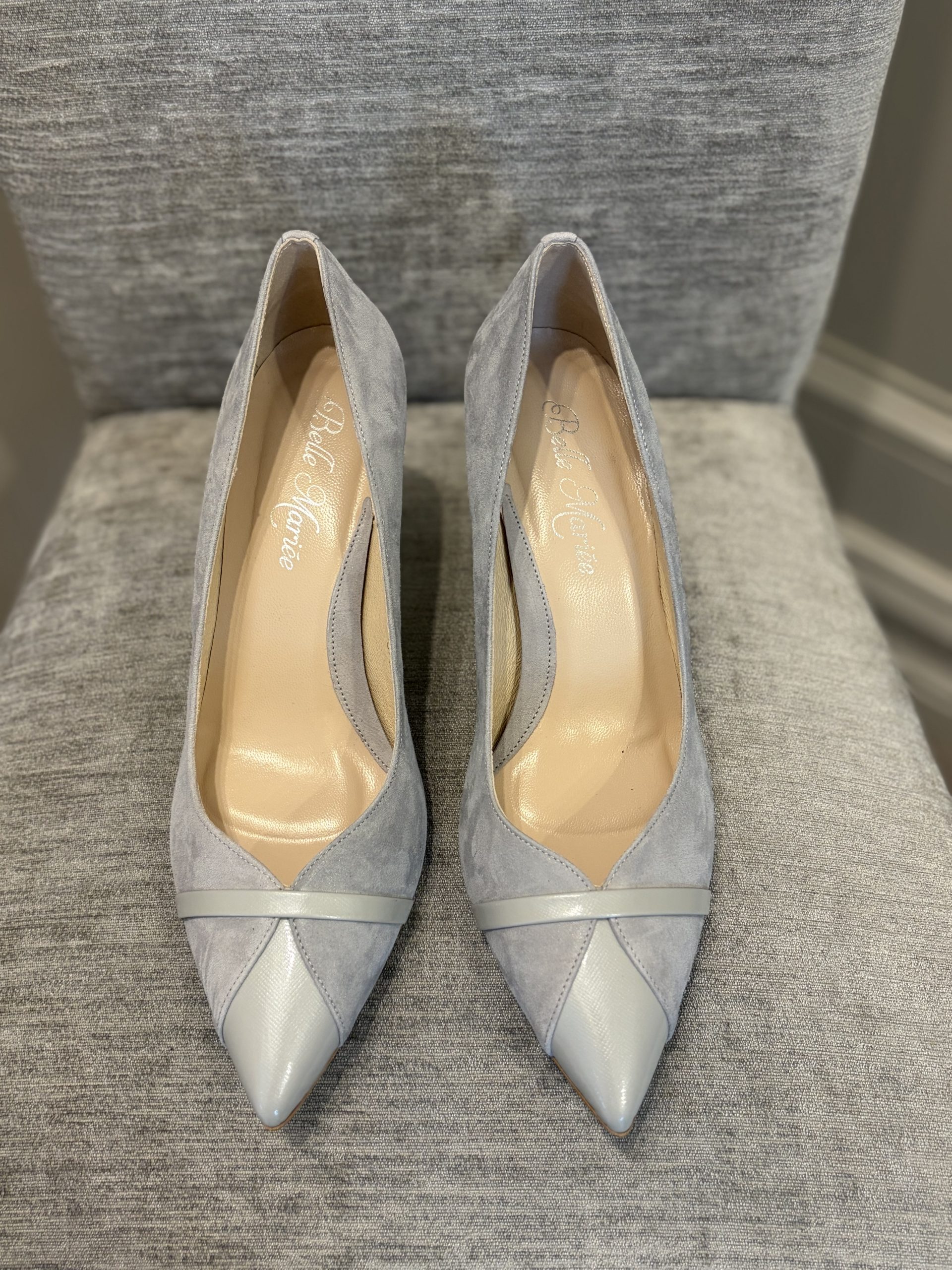 Belle Mariee Silver Suede Patent - Image 2