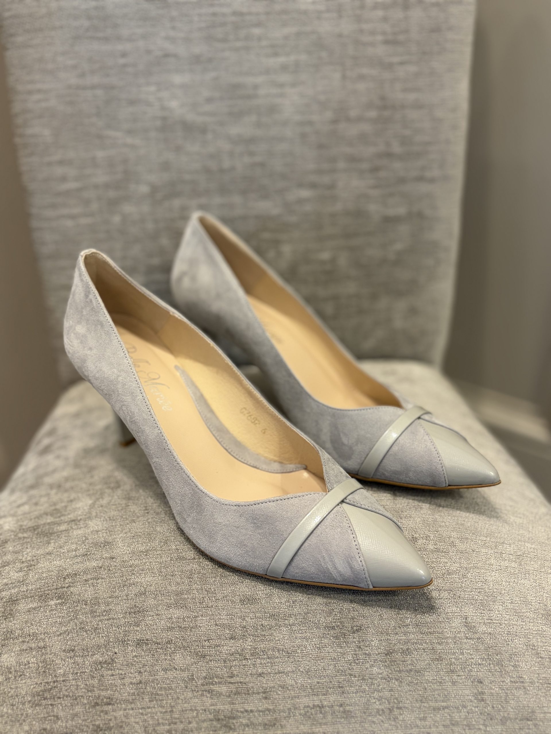 Belle Mariee Silver Suede Patent - Image 3
