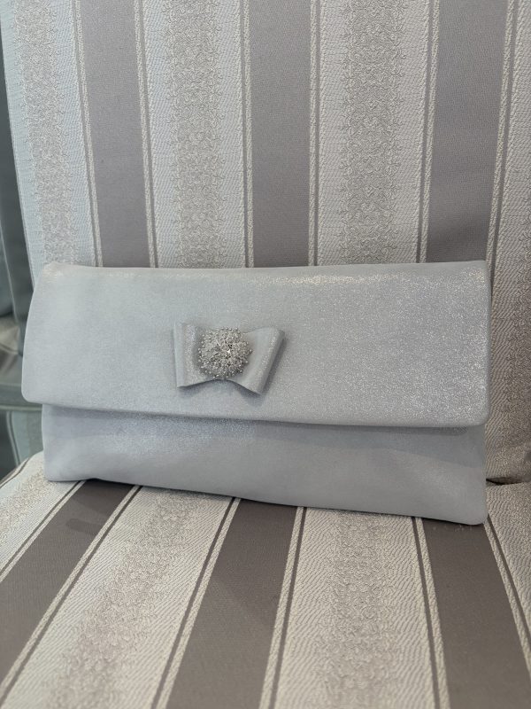 Le Babe Polly Handbag Grey Bow