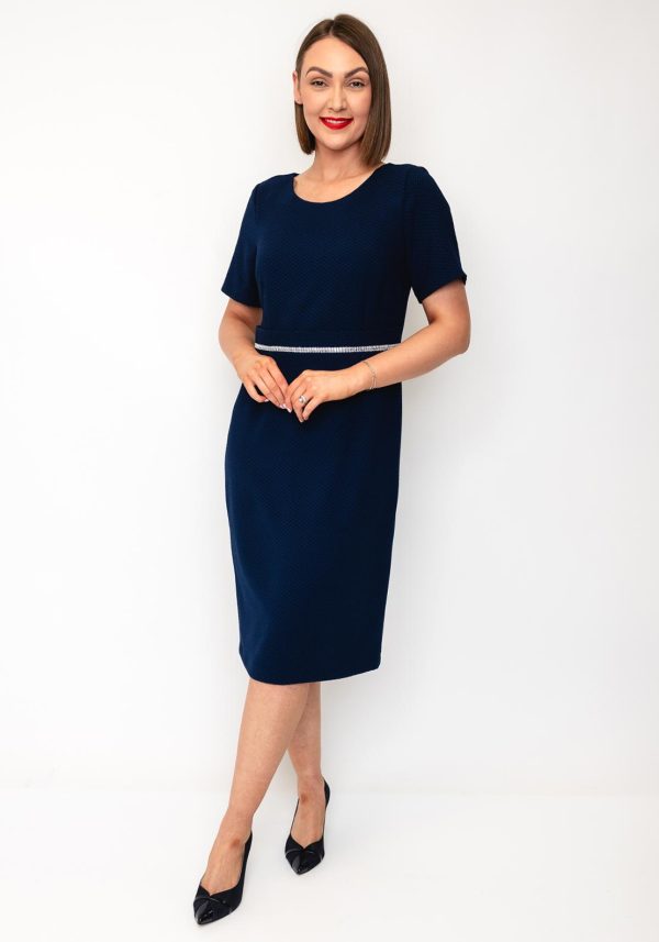 Cassandra Alta Pencil Dress and Jacket- Navy